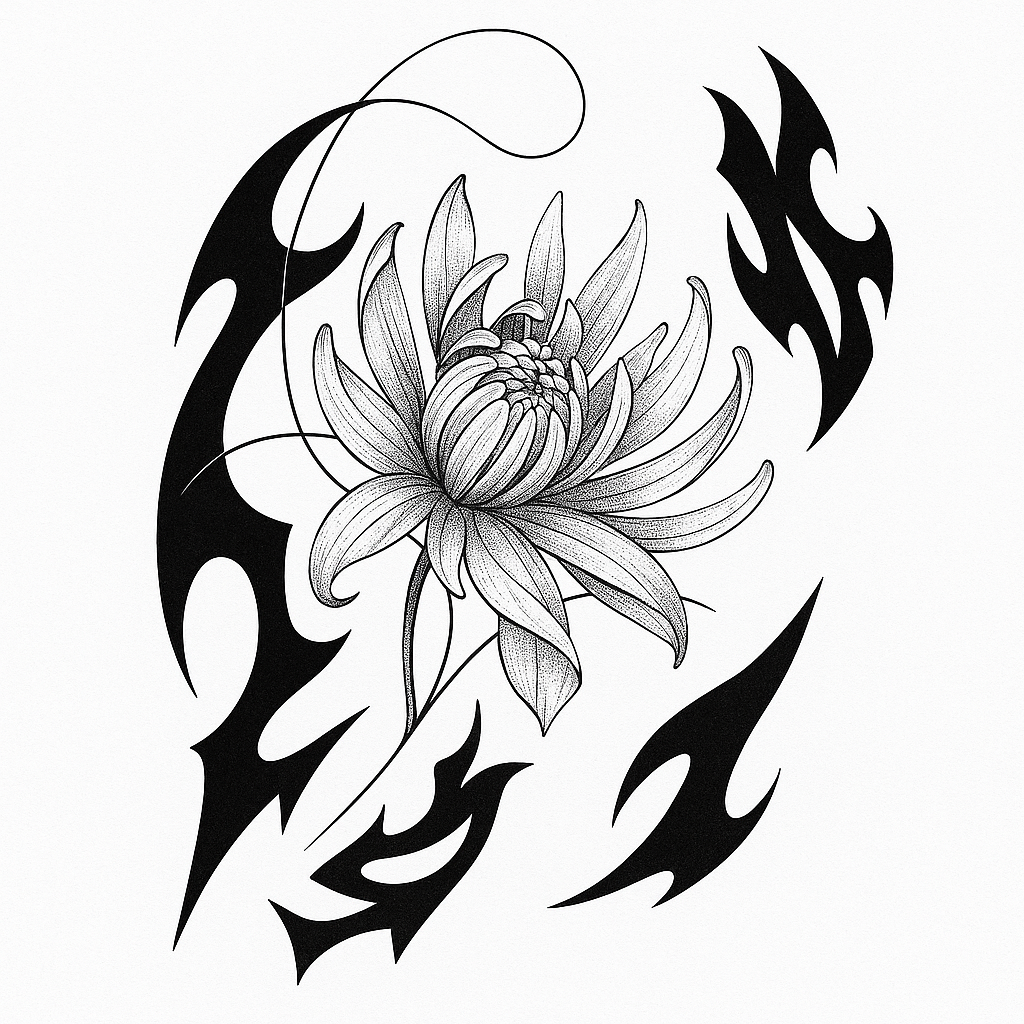 Цветок с трайблом