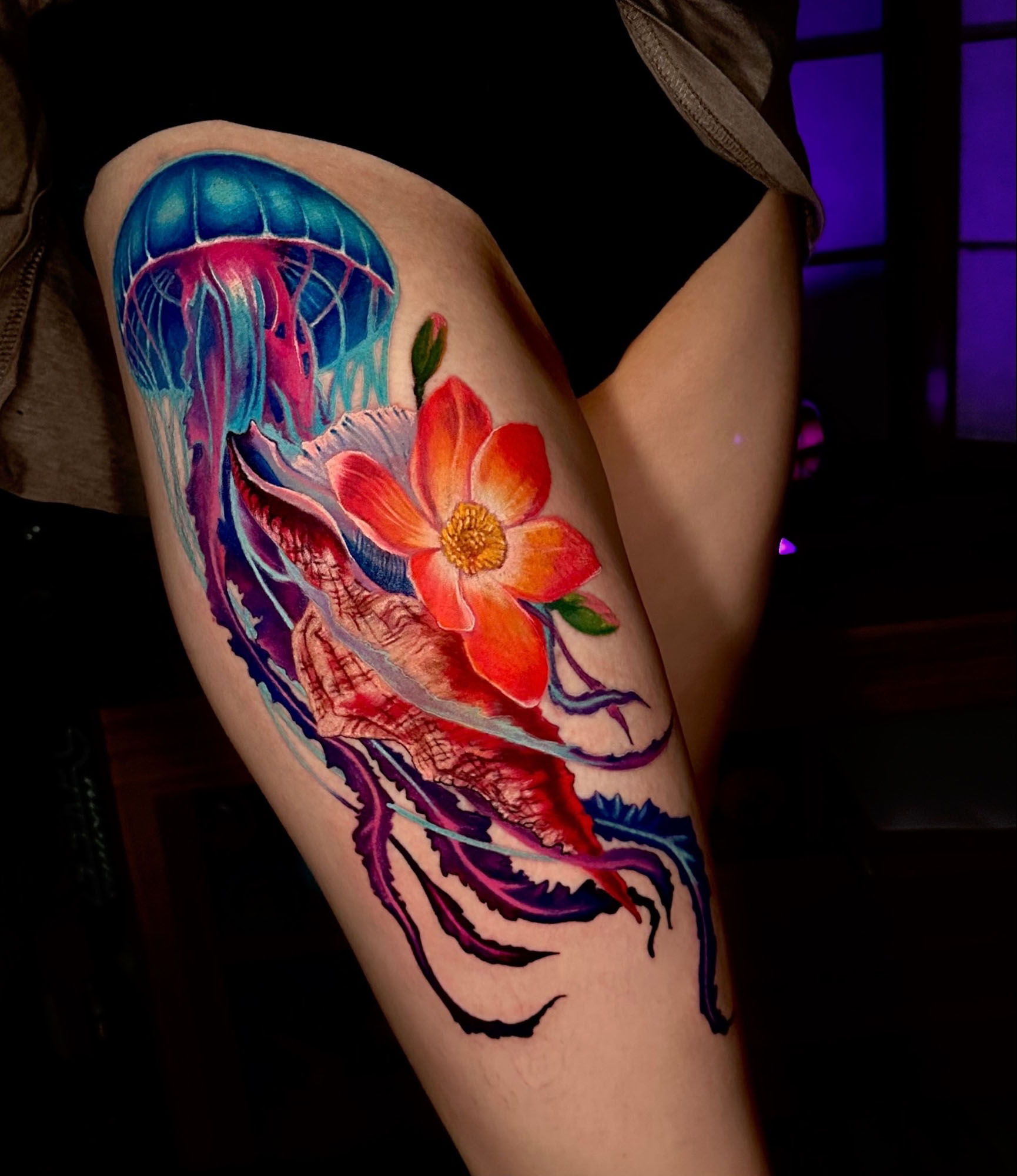 Медуза и цветок